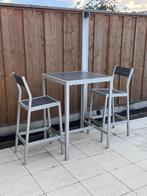 hoge bartafel met 2 hoge stoelen, Ophalen, Zo goed als nieuw