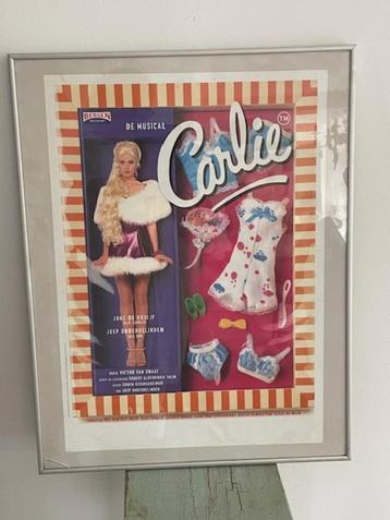 Poster van Carlie the muscial. ( Barbie musical). Ingelijst. beschikbaar voor biedingen