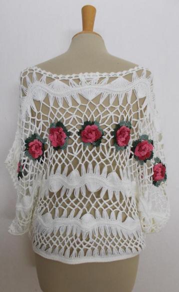 Hippie/Ibiza beige gehaakte top van Molly Bracken! L/XL beschikbaar voor biedingen