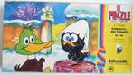 36 en 48st puzzel calimero de schelm v schmidt 1975 VINTAGE, Verzenden, 10 tot 50 stukjes, Zo goed als nieuw, 2 tot 4 jaar