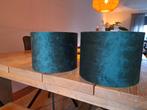 Velours lampenkap (2 stuks) groen, Huis en Inrichting, Lampen | Lampenkappen, Ophalen of Verzenden, Zo goed als nieuw, Rond, Minder dan 25 cm
