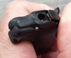 Vintage Metalen Gas Aansteker Zwarte Panter Kat Kater Poes, Nvt., Gebruikt, Ophalen of Verzenden, Aansteker