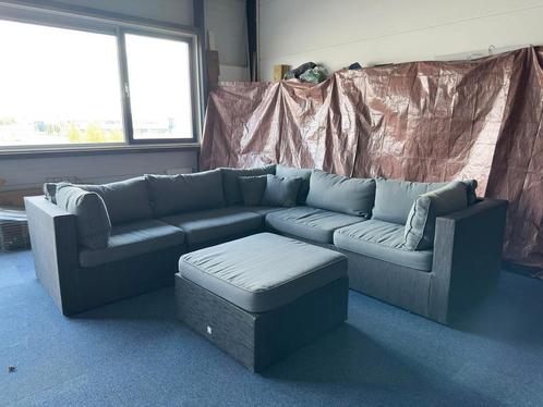Moderne Lounge hoekbank -Donkergrijs - 2,52 x 2,52m -Vivaldi, Tuin en Terras, Tuinsets en Loungesets, Gebruikt, Loungeset, Wicker