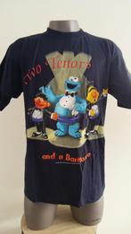 Sesamstraat two tenors t-shirt koekiemonster shirt vintage, Verzenden, Zo goed als nieuw, Kleding