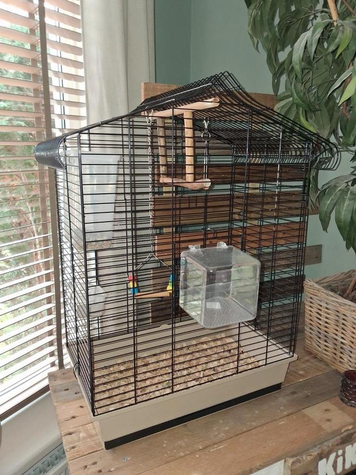 Vogelkooi ( i.z.g.s.t ) T.E.A.B, Dieren en Toebehoren, Vogels | Hokken en Kooien, Zo goed als nieuw, Vogelkooi, Metaal, Ophalen