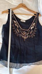 Vero Moda top zwart kralen geborduurd viscose katoen, Maat 38/40 (M), Zwart, Ophalen of Verzenden, Zo goed als nieuw