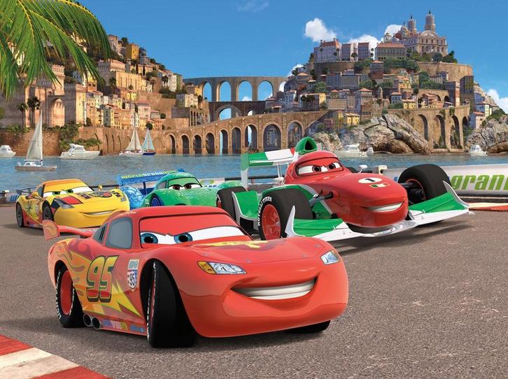 Disney Cars behang L - Italië afm 252 x 182 cm Muurdeco4kids, Kinderen en Baby's, Kinderkamer | Inrichting en Decoratie, Nieuw