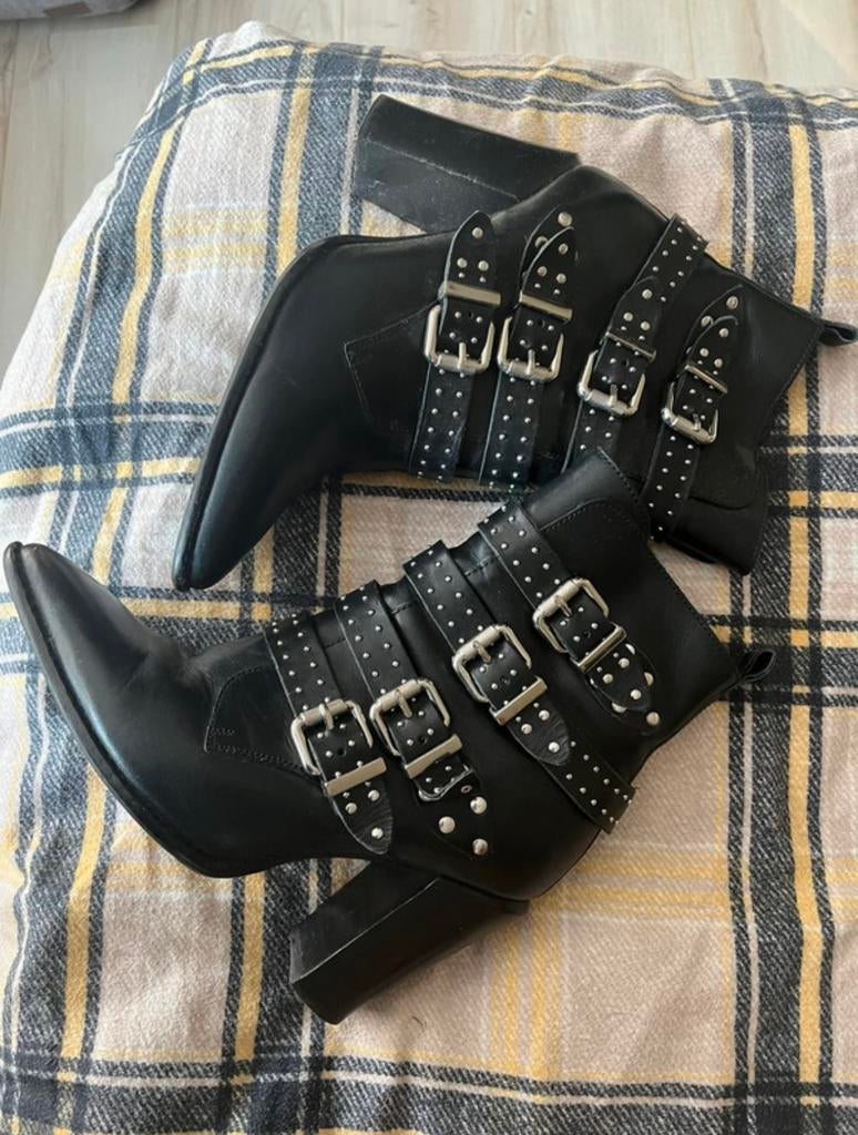 Prachtige BRONX enkellaarzen maat 39, Ophalen of Verzenden, Zo goed als nieuw, Zwart