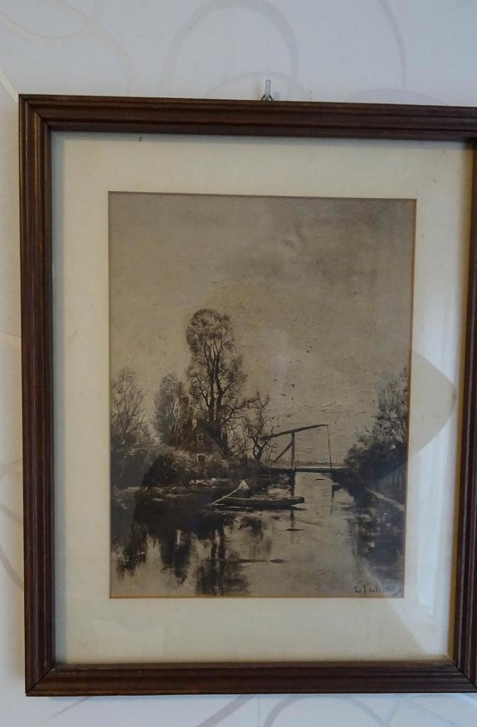 Afbeelding De ophaalbrug van F.J. van Rossum, Antiek en Kunst, Kunst | Tekeningen en Foto's, Ophalen