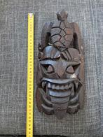 Houten masker met schildpad, Ophalen of Verzenden