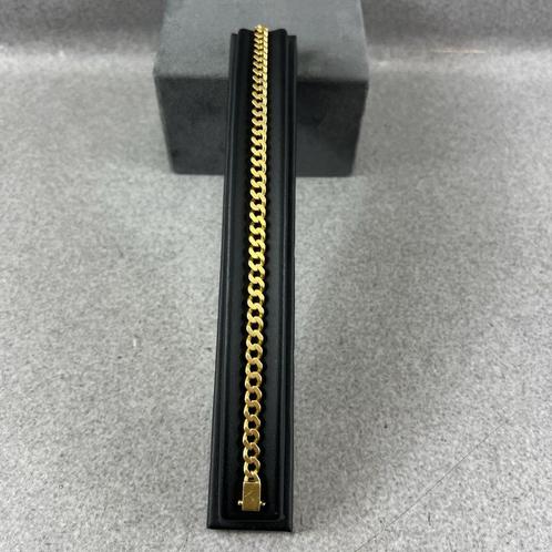 Gouden Armband | 18k | 18,34g | Gourmet | 21cm | 388651, Sieraden, Tassen en Uiterlijk, Armbanden, Gebruikt, Goud, Goud, Ophalen of Verzenden