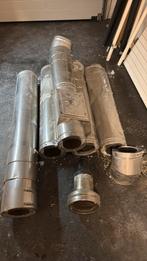 Kachelpijp 5 meter, Doe-het-zelf en Verbouw, Buizen en Afvoer, Ophalen, Gebruikt, 4 tot 6 meter, 80 mm of meer