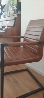 Leuke Stoelen Cognac Kleur 2 keer of ruilen, Ophalen, Metaal, Gebruikt, Twee