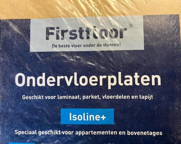 9 Isoline+ Ondervloerplaten Firstfloor - Nieuw in verpakking, Doe-het-zelf en Verbouw, Isolatie en Afdichting, Nieuw, Vloerisolatie