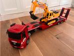 RC Vrachtwagen met Graafmachine Carson Set, Ophalen of Verzenden, Gebruikt, Afstandsbediening
