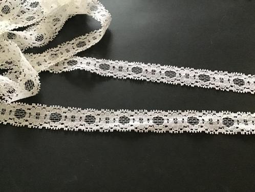 Nr 424) AANBIEDING Mooi STRETCH kant Wit 10 m 3.50, Hobby en Vrije tijd, Naaien en Fournituren, Nieuw, Kant, Verzenden