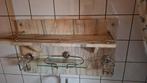 Vintage marmeren badkamerplank met accessoires, Ophalen, Minder dan 50 cm, Gebruikt, Overige typen