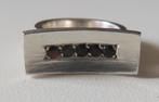 Koopje! Modernistische zilveren ring (no 34) met 5 , incl ve, Sieraden, Tassen en Uiterlijk, Ringen, Verzenden, Zo goed als nieuw