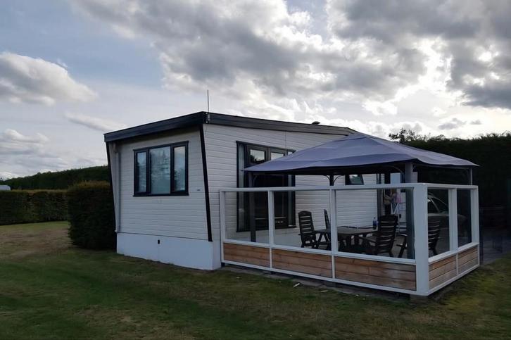 Chalet - stacaravan Ideaal tijdens nieuwbouw en mantelzorg, Caravans en Kamperen, Voortenten en Luifels, Ophalen of Verzenden