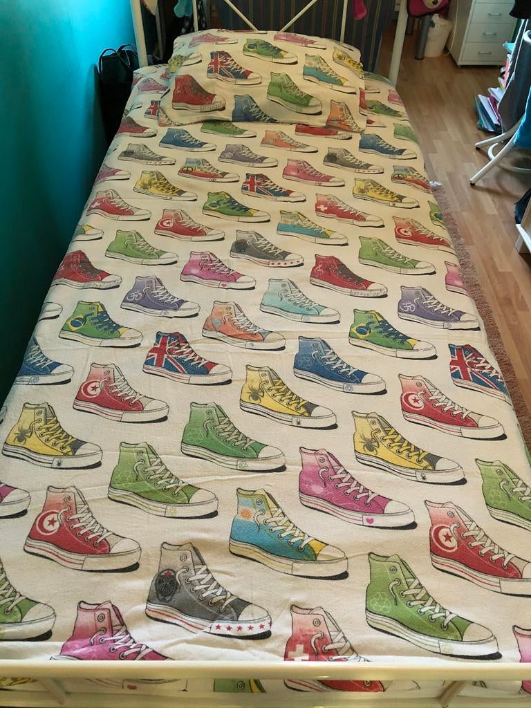 flanel dekbedhoes en hoeslaken, Overige kleuren, Jongetje of Meisje, Dekbedovertrek, Ophalen of Verzenden