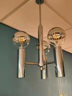 Vintage Hustadt Leuchten Hanglamp Plafondlamp Chrome, Ophalen of Verzenden, Zo goed als nieuw, Hustadt Leuchten, Minder dan 50 cm