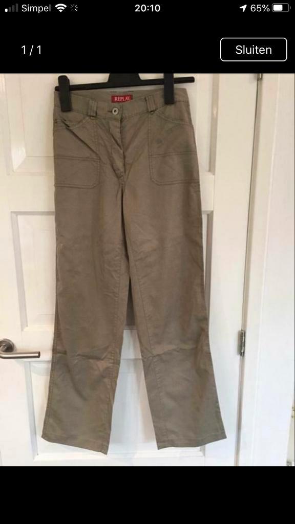 Replay broek zand beige maat 27 30 nieuw, Kleding | Dames, Broeken en Pantalons, Nieuw, Maat 36 (S), Beige, Lang, Ophalen of Verzenden