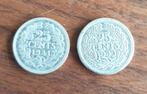 5 oude Nederlandse munten, Postzegels en Munten, Munten | Nederland, Ophalen of Verzenden, 25 cent, Losse munt