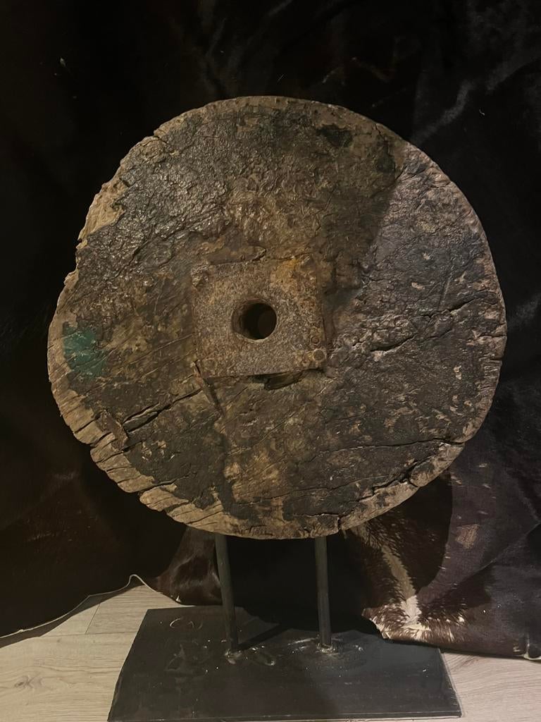 Prachtige oud wiel voor decoratie, Huis en Inrichting, Woonaccessoires | Overige, Ophalen, Gebruikt