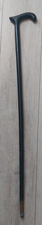 Antieke zwarte wandelstok 93cm hoogte en houten 91cm, Diversen, Wandelstokken, Ophalen of Verzenden, Gebruikt