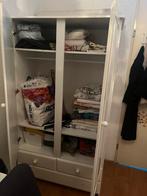 Witte Kledingkast met Lades en Hangruimte, Huis en Inrichting, Kasten | Kledingkasten, Kunststof, Gebruikt, Met lade(s), 150 tot 200 cm