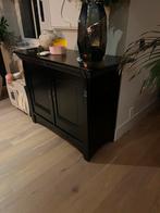 Antieken kast - Design kast in gespoten zwart, Huis en Inrichting, Met deur(en), 50 tot 75 cm, Ophalen, Teakhout