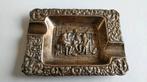 Antiek verzilverd asbak met tafereel, Ophalen of Verzenden, Zilver