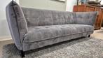 Prachtige grijze velvet industriël design 3 zits bank, Industriël design, 75 tot 100 cm, Ophalen of Verzenden, Zo goed als nieuw