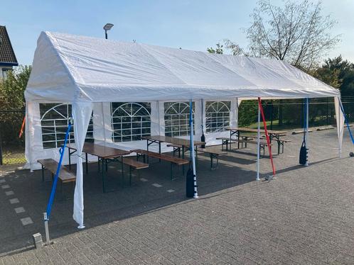 Te huur: 8x4 partytent, evt met houten vloer, Tuin en Terras, Partytenten, Zo goed als nieuw, Partytent, Ophalen