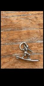 Zilveren bedel hanger surfer voor bedelarmband ketting, Ophalen of Verzenden, Zilver