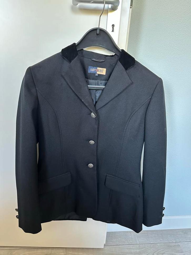 Zwarte Paardrijjas Harry's Horse, Kleding | Dames, Jasjes, Kostuums en Pakken, Zo goed als nieuw, Jasje, Maat 34 (XS) of kleiner