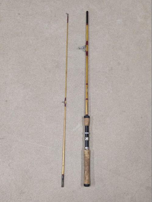 Vintage hengel spin fiwa ohio nr.52 glas 1,65 meter, Watersport en Boten, Hengelsport | Roofvissen, Gebruikt, Werphengel, Ophalen
