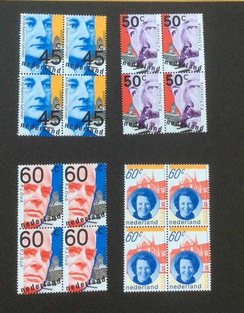 89 Blokken van 4 postfris periode 1980-1990. LEES, Postzegels en Munten, Postzegels | Nederland, Na 1940, Ophalen of Verzenden
