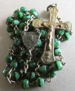 79-88 prachtige groene glas rozenkrans, Verzamelen, Ophalen of Verzenden, Zo goed als nieuw