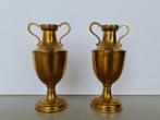 paar geel koperen amfora amphora vaas vazen ca. 25cm hoog, Antiek en Kunst, Antiek | Vazen, Ophalen of Verzenden