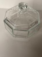 Glazen bonbon houder met deksel, Ophalen of Verzenden