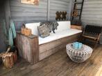 Grote houten tuinbank en kleine tuinbank te koop!!, Tuin en Terras, Ophalen of Verzenden, Zo goed als nieuw, Hout