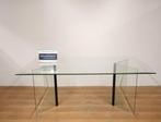 Glazen Eetkamertafel, Huis en Inrichting, Tafels | Eettafels, Gebruikt, Glas, 150 tot 200 cm, Rechthoekig