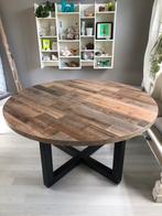 Ronde eetkamertafel 140 cm, 100 tot 150 cm, Rond, Zo goed als nieuw, Ophalen