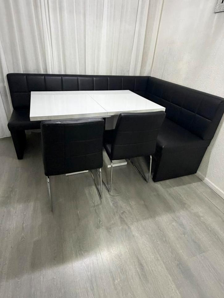 Compleet Eethoek te koop, Huis en Inrichting, Slaapkamer | Boxsprings, Gebruikt, Tweepersoons, Ophalen