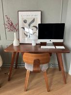 Bureau Kaptafel Ryssa Walnoot Hout 120cm Kollekted, Ophalen, Zo goed als nieuw, Bureau