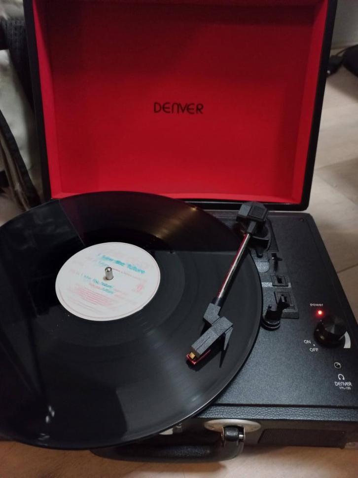 Denver Portable Platenspeler Draagbare LP Vinyl speler USB, Audio, Tv en Foto, Platenspelers, Zo goed als nieuw, Platenspeler