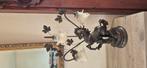 Messing lamp paard bloemen met 3 bloemkelken, Ophalen, Zo goed als nieuw