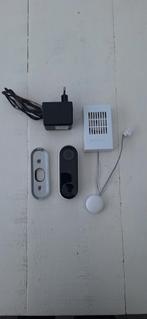 Google Nest Hello Deurbel + 24V Adapter & Ring, Ophalen of Verzenden, Bewegingsdetectiesensor, Gebruikt, Bedraad