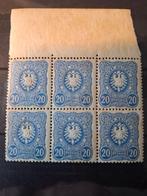 Deutsche Reich blokje van 6 20 pfennig postfris, Verzenden, Duitse Keizerrijk, Postfris